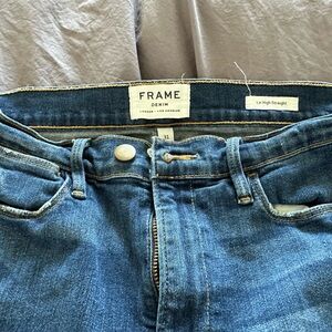 Frame Denim Blue High-Rise Women's Jeans